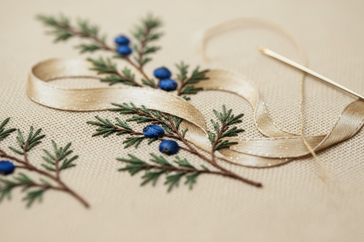 Juniper Silk Studio Needlepoint Background